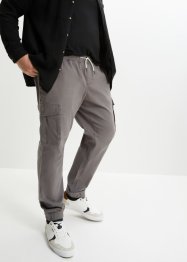 Slim Fit stretch slip on-bukse med cargolommer, Straight, RAINBOW