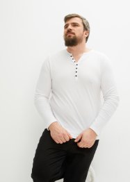 Langermet Henley-skjorte av økologisk bomull, Slim Fit, bpc bonprix collection