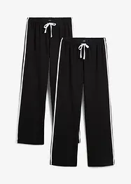 Joggebukse i formstabilt materiale i 100% bomull (2-pack), bonprix