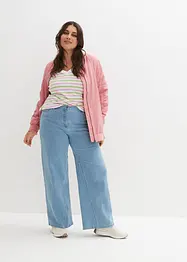 Wide Leg-jeans, High Waist, komfortlinning, bonprix