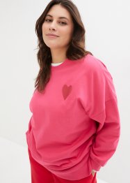 Sweatshirt med behagelig passform og splitter i sidene av økologisk bomull, bpc bonprix collection
