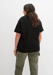 Oversized topp i formstabil økologisk bomull, bonprix