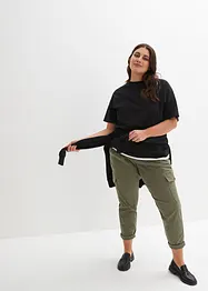 Oversized topp i formstabil økologisk bomull, bonprix