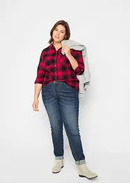 Rutete bluse i 100% bomull, bonprix