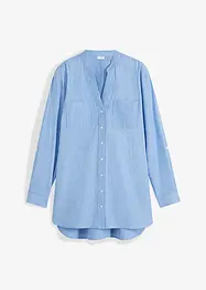 Lang bluse med ermer som kan brettes opp, bonprix