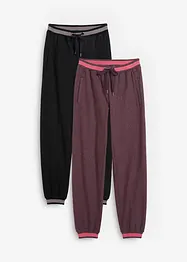 Joggebukse i bomullsmiks (2-pack), bonprix
