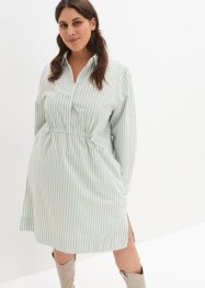 Skjortekjole i økologisk bomull med elastikk i midjen og lommer, knelang, bpc bonprix collection