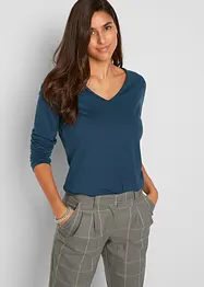 Langermet, figurnær topp (2-pack), bonprix