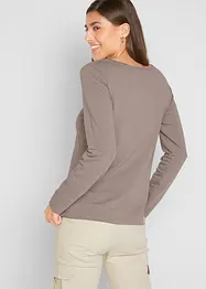 Langermet, figurnær topp (2-pack), bonprix