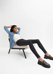 Leggings i denim look av bomullsmiks, bonprix