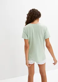 T-skjorte med knappestolpe, bonprix