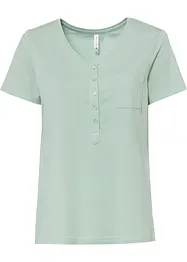 T-skjorte med knappestolpe, bonprix