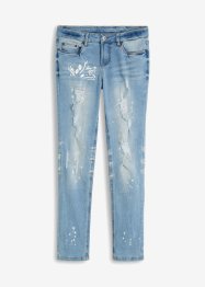 Jeans med tdestroy-effekte, Straight, RAINBOW