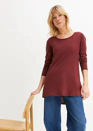 Langermet topp i 100% bomull, bonprix