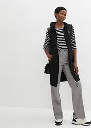 Lang sweat-vest med hette, bonprix