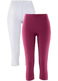 Capri-leggings i smal modell (2-pack), bonprix