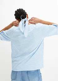 Stripet T-skjorte med raglanermer, rund hals, bonprix