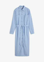 Skjortekjole med stripemønster og knytebelte, bonprix