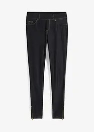 Leggings i denimlook med glidelås, bonprix