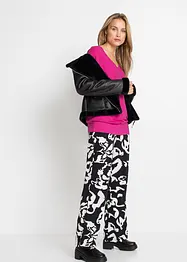 Oversized topp i lett viskose, bonprix