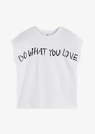 Oversized topp i 100% bomull, bonprix