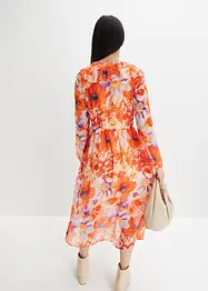 Chiffonkjole med volanger, bonprix