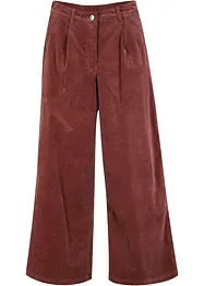 Vid culotte i stretch-cord med High Waist-komfortlinning, 7/8-lengde, bonprix