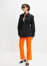 High Waist-bukse i lin-/viskosemiks, bonprix