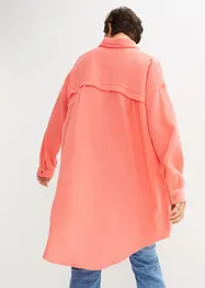 Lang, oversized bluse i musselin, bonprix