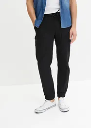 Regular Fit slip on-bukse i musselin, Tapered, bonprix