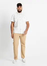 Classic Fit-bukse med stretch i 100% bomull, Straight, bonprix
