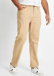 Classic Fit-bukse med stretch i 100% bomull, Straight, bonprix