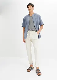 Loose Fit slip on-bukse med lin, Tapered, bpc bonprix collection