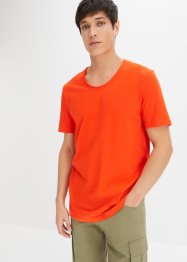 Lang T-skjorte med dyp utringning (2-pack) av økologisk bomull, bpc bonprix collection
