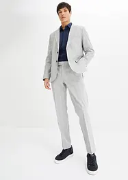 Dress i seersucker, Slim Fit (2 delt sett): Blazer og bukse, bonprix