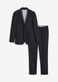 Dress i lin Slim Fit (2-delt sett): Blazer og bukse, bonprix