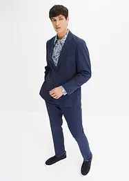 Dress i lin Slim Fit (2-delt sett): Blazer og bukse, bonprix