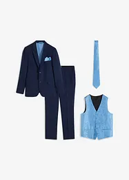 Bryllupsdress Slim Fit (5-delt sett): Blazer, bukse, vest, slips, lommetørkle, bonprix