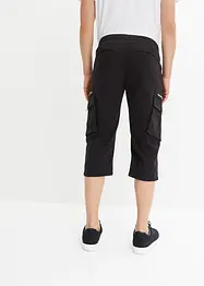 3/4-lang pull on-bukse med cargolommer, Regular Fit, bonprix