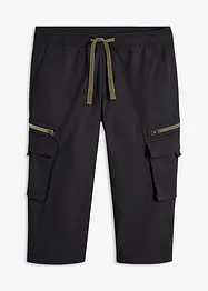 3/4-lang pull on-bukse med cargolommer, Regular Fit, bonprix