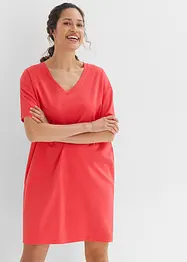 T-shirt kjole med V-utringning, oversized (2-pack), bonprix