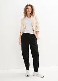 Bukse av bomull-/linmiks, High Waist, bonprix