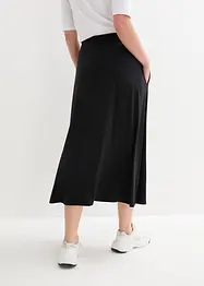 Jerseyskjørt med lommer i midi-lengde, bonprix