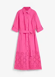 Skjortekjole med hullbroderi, bonprix