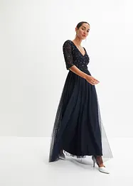 Maxikjole med paljettbroderi, bonprix