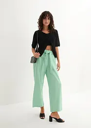 Ankellang culotte av luftig linmiks, bonprix