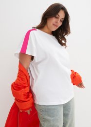 T-skjorte med volangermer og neonstriper, bpc bonprix collection