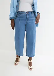 Wide Leg-jeans Mid Waist, Cropped, bonprix