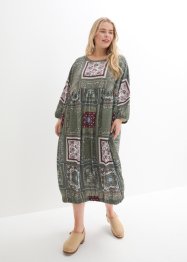 Kjole med kimonoermer og patchwork-print, bpc bonprix collection