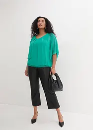 Chiffonbluse med topp under, bonprix